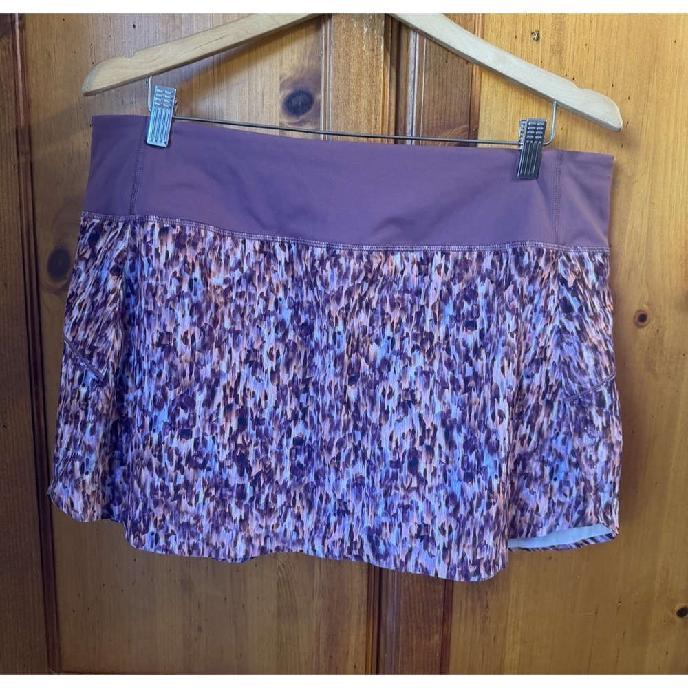 Athleta Skort Skirt Run With It Tennis Golf Pickleball Women's XL 14" Printed